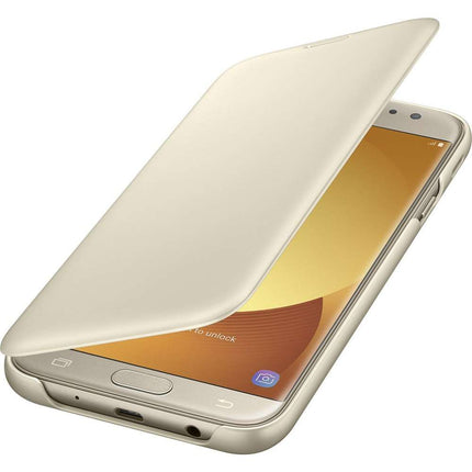 Samsung Galaxy J7 (2017) Wallet Cover (Gold) - EF-WJ730CF - Casebump