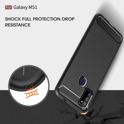Rugged TPU Samsung Galaxy M51 Case (Black) - Casebump
