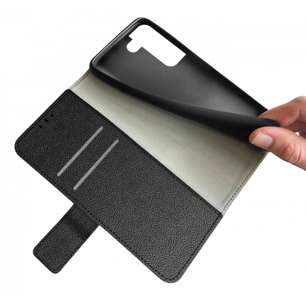 Galaxy S22 Wallet Case (Black) - Casebump
