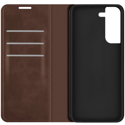 Samsung Galaxy S23+ Wallet Case Magnetic - Brown - Casebump