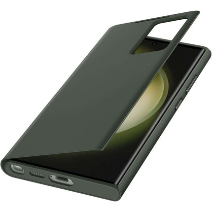 Samsung Galaxy S23 Ultra Smart View Wallet Case (Khaki) - EF-ZS918CG - Casebump