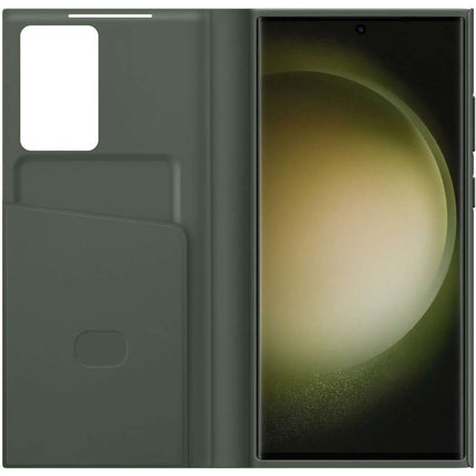 Samsung Galaxy S23 Ultra Smart View Wallet Case (Khaki) - EF-ZS918CG - Casebump