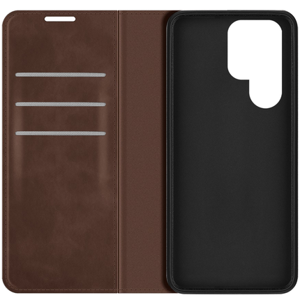 Samsung Galaxy S23 Ultra Wallet Case Magnetic - Brown - Casebump