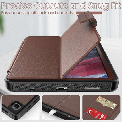 Galaxy Tab A7 Lite Hoes - Multi Hybrid Book Case - Brown - Casebump