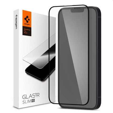 Spigen Screenprotector Full Cover Glass iPhone 13 / 13 Pro / iPhone 14 Black AGL03392 - Casebump