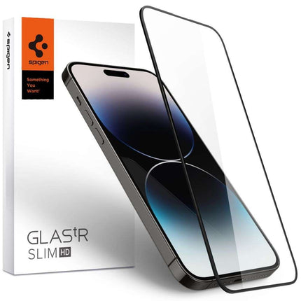 Spigen Screenprotector Full Cover Glass Apple iPhone 14 Pro Max Black AGL05209 - Casebump