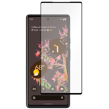 Full Cover Screenprotector Google Pixel 6 Tempered Glass - black - Casebump
