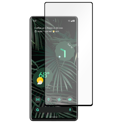 Full Cover Screenprotector Google Pixel 6 Pro Tempered Glass - black - Casebump