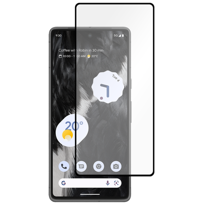Full Cover Screenprotector Google Pixel 7 Tempered Glass - black