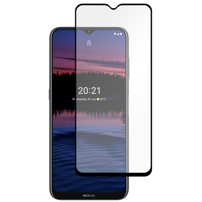Full Cover Screenprotector Nokia G10 Tempered Glass - black