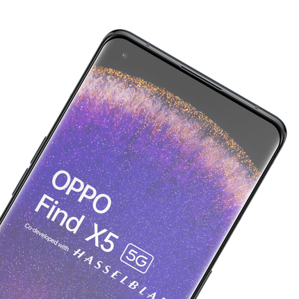 Full Cover Screenprotector Oppo Find X5 Tempered Glass - black - Casebump