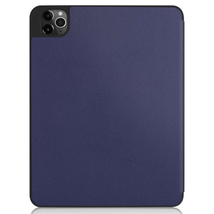 Apple iPad Pro 12.9 2020 Smart Tri-Fold Case With Pen Slot (Blue) - Casebump