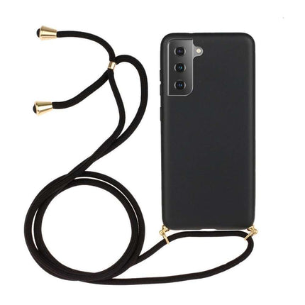 Samsung Galaxy S21 Plus Soft TPU Case with Strap - Black - Casebump
