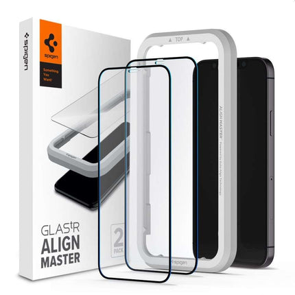 Spigen Apple iPhone 12/12 Pro AlignMaster Full Cover Glass (2 Pack) - AGL01802 - Casebump