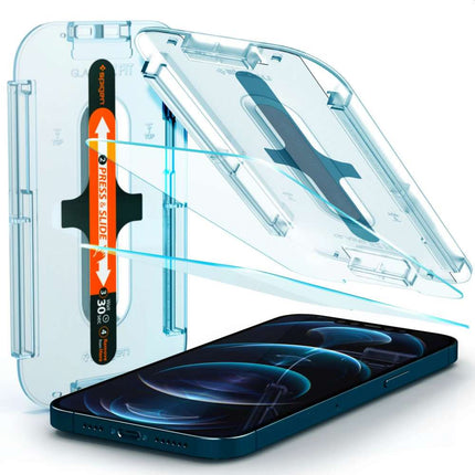 Spigen Glass Apple iPhone 12 Pro Max Met Montage Frame EZ FIT - 2 Pack AGL01791 - Casebump