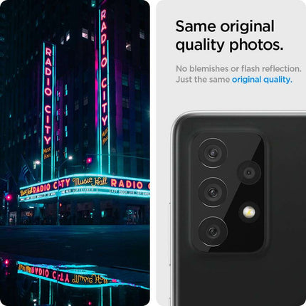 Spigen Camera Lens Glass Protector Samsung Galaxy A72 (Black) - AGL02955 - Casebump