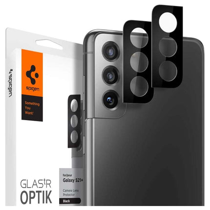 Spigen Camera Lens Glass Protector Samsung Galaxy S21 Plus (Black) - AGL02734 - Casebump