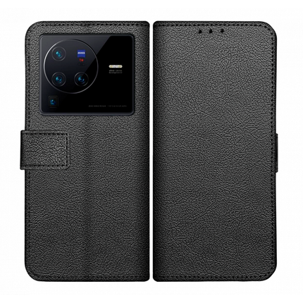 Vivo X80 Pro Wallet Case (Black) - Casebump