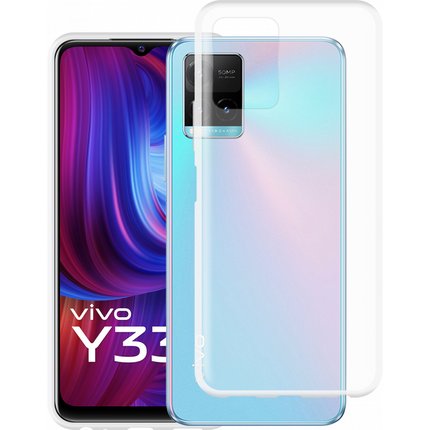 Vivo Y33s Soft TPU Case with Strap - (Clear) - Casebump