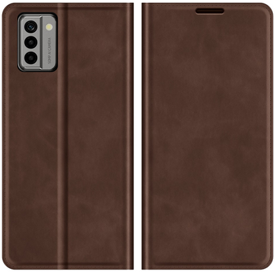 Nokia G22 Magnetic Wallet Case - Brown - Casebump