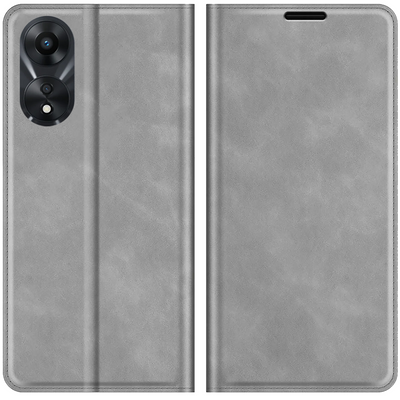 Oppo A78 5G Magnetic Wallet Case - Grey - Casebump