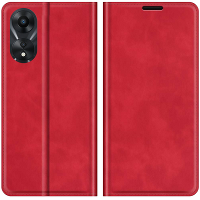 Oppo A78 5G Magnetic Wallet Case - Red - Casebump