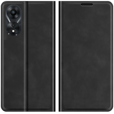 Oppo A78 5G Magnetic Wallet Case - Black - Casebump