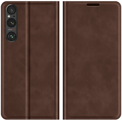 Sony Xperia 1 V Magnetic Wallet Case - Brown - Casebump