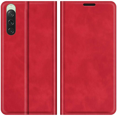 Sony Xperia 10 V Magnetic Wallet Case - Red - Casebump