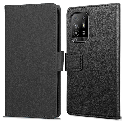 Oppo A94 5G Wallet Case (Black) - Casebump