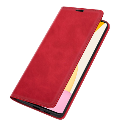 Xiaomi 12 Lite Wallet Case Magnetic - Red - Casebump
