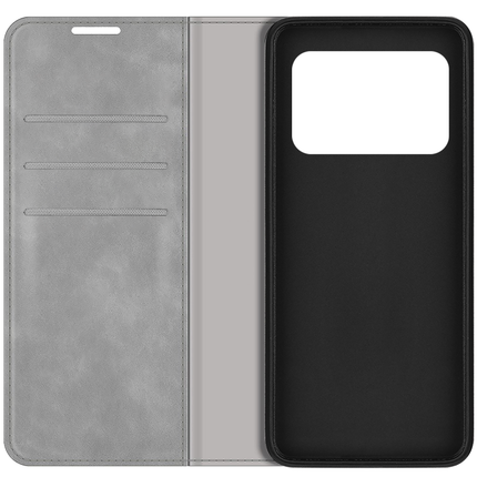 Xiaomi Poco C40 Wallet Case Magnetic - Grey - Casebump