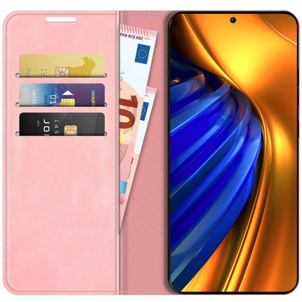 Xiaomi Poco F4 Wallet Case Magnetic - Pink - Casebump