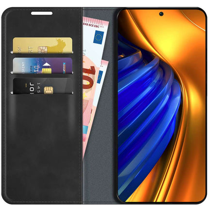 Xiaomi Poco F4 Wallet Case Magnetic - Black - Casebump