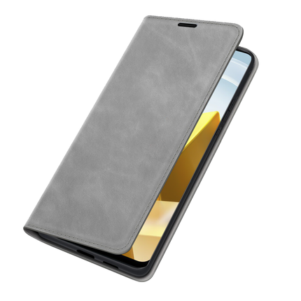 Xiaomi Poco M5 Wallet Case Magnetic - Grey - Casebump