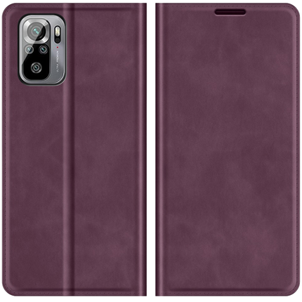 Xiaomi Poco M5s Wallet Case Magnetic - Dark Purple - Casebump