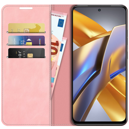 Xiaomi Poco M5s Wallet Case Magnetic - Pink - Casebump