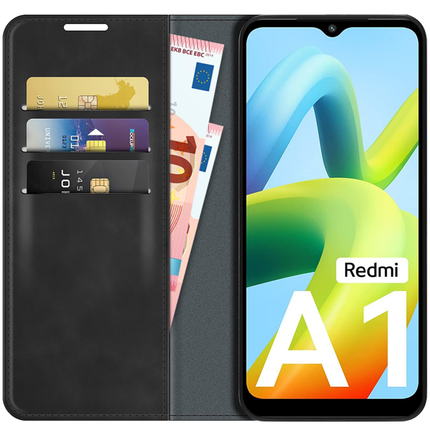 Xiaomi Redmi A1 Wallet Case Magnetic - Black - Casebump